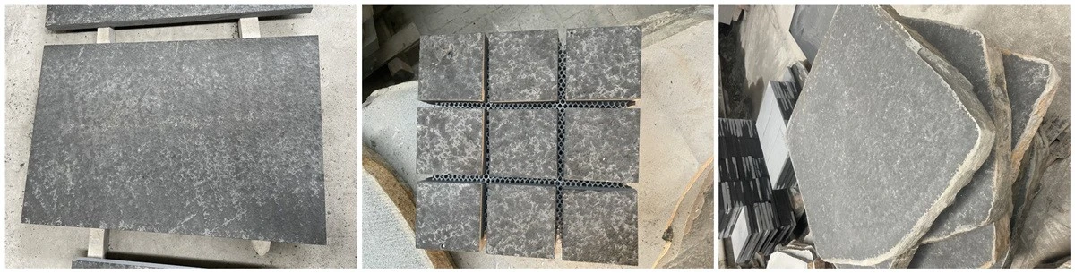 Flamed finishes of basalt Flamed finishes of basalt