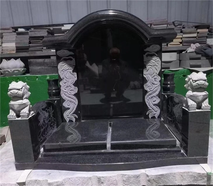 Tombstone black granite tombstone (6)